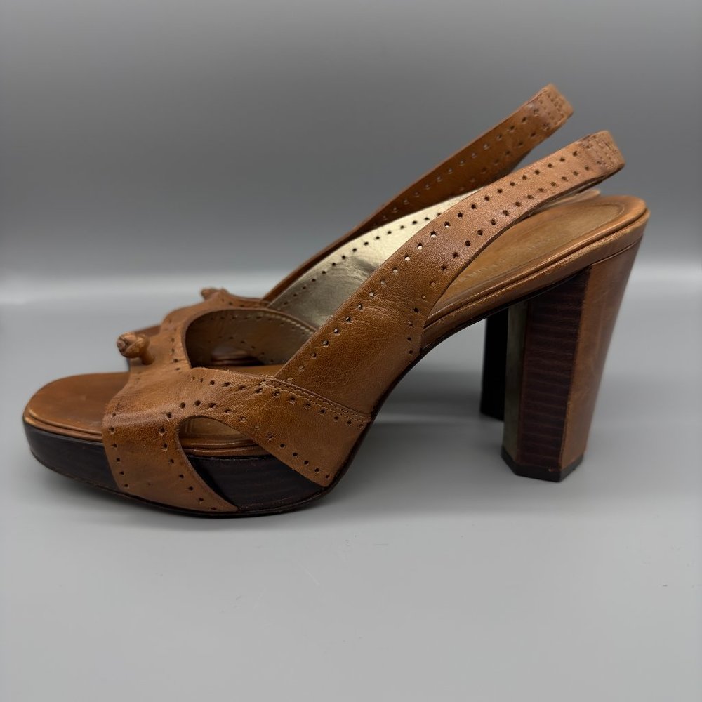 Diane Von Furstenberg DVF platform slingback heels - Picture 2 of 5